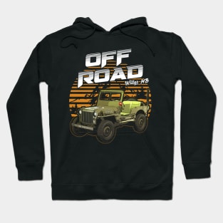 Willys MB jeep car offroad name Hoodie